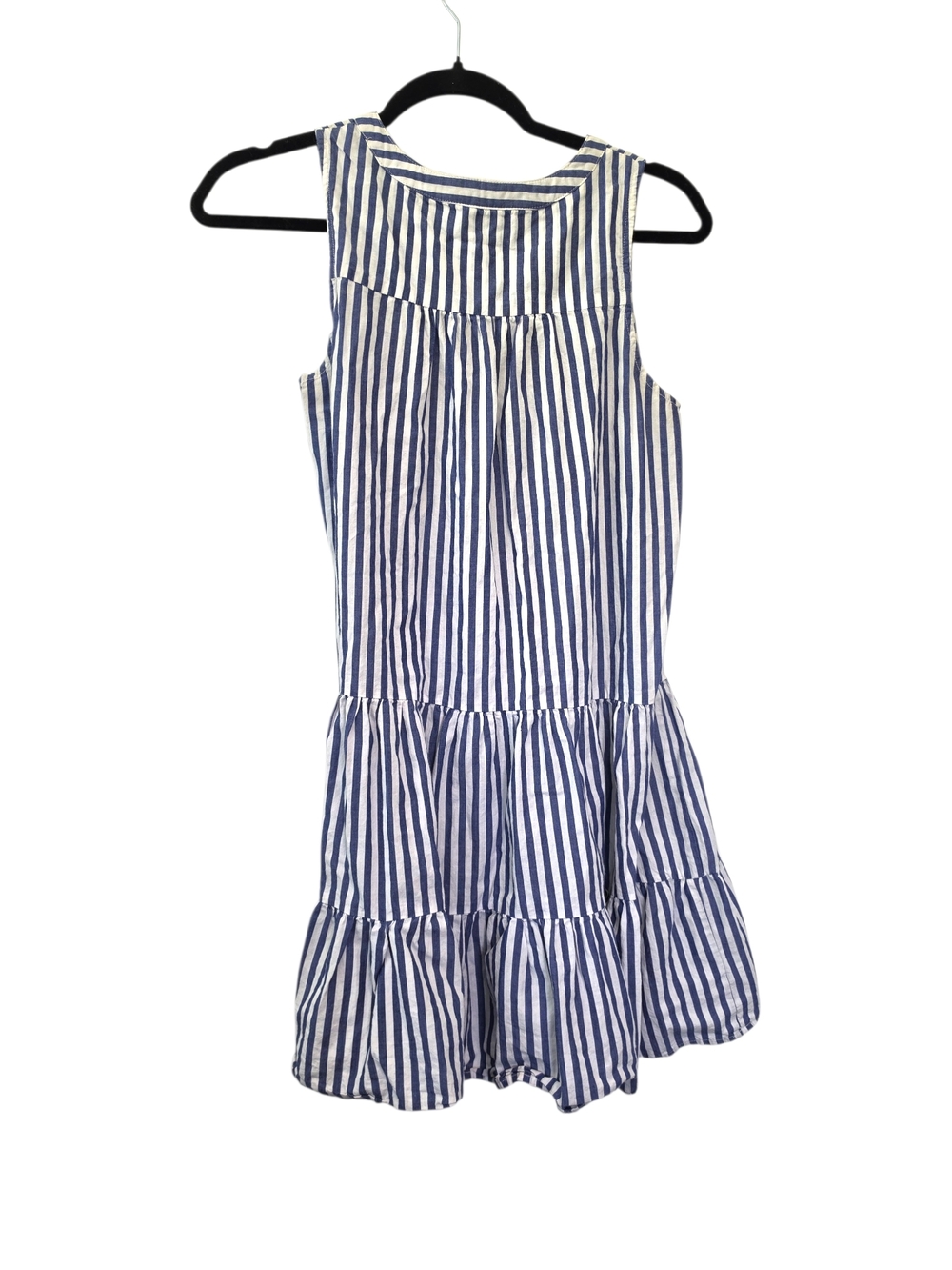 Pomander Place Blue & White Stripe Sleeveless Cotton Poplin Kenzo Dress Size XS - Picture 3 of 5